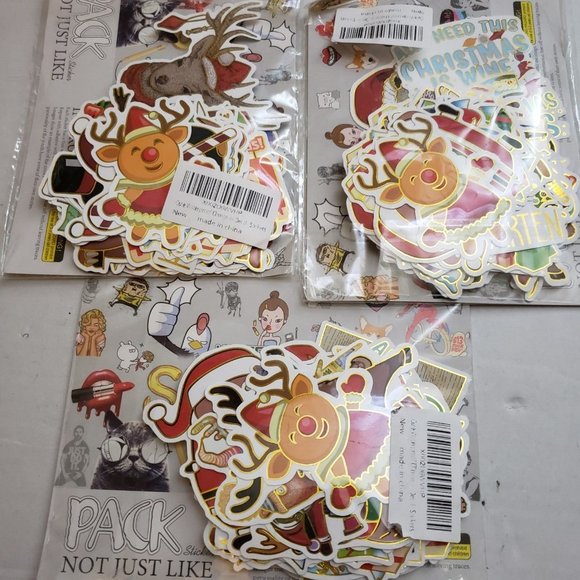 Christmas stickers waterproof 50 pkx3 - Picture 8 of 10